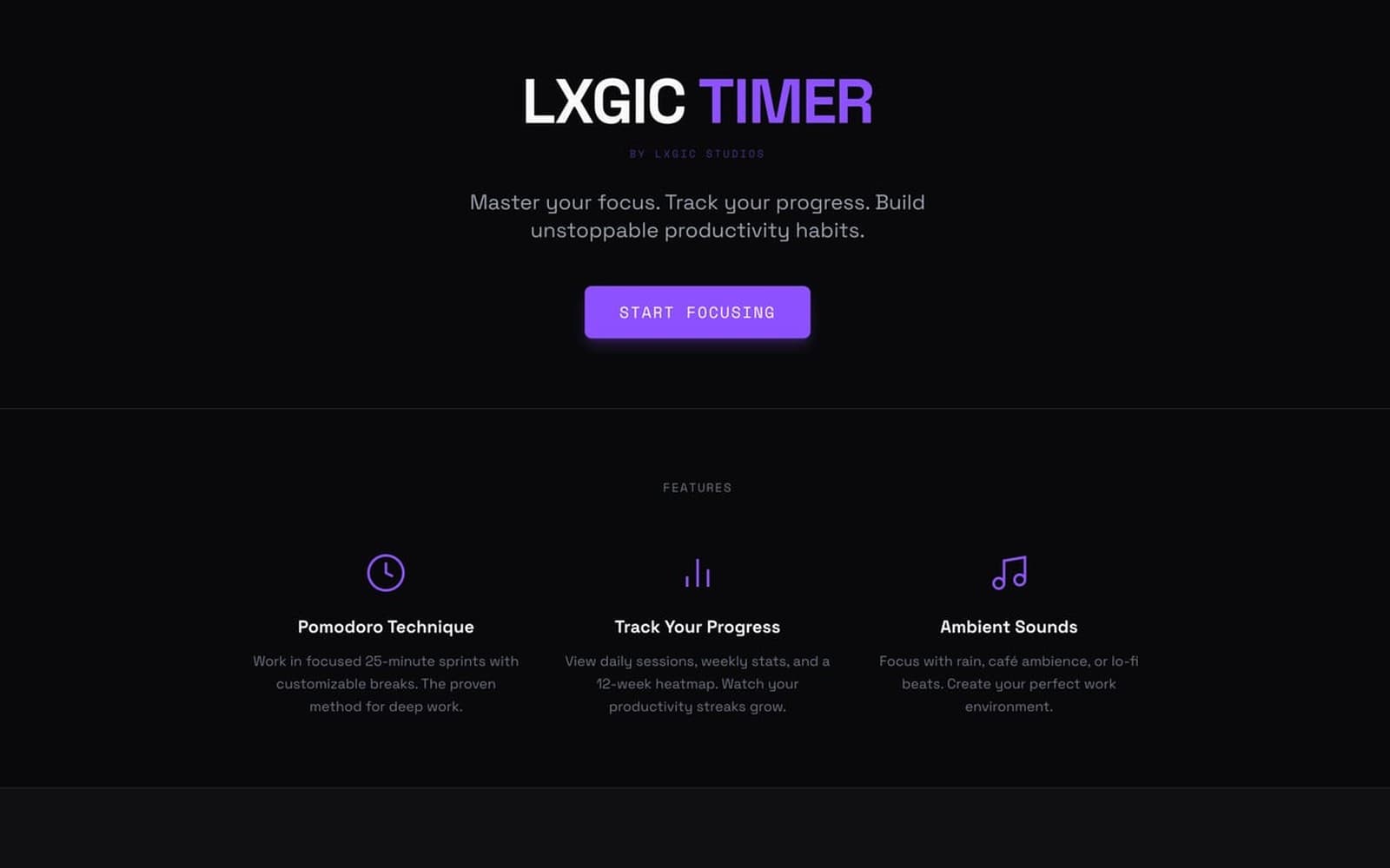 LXGIC TIMER - Track your focus