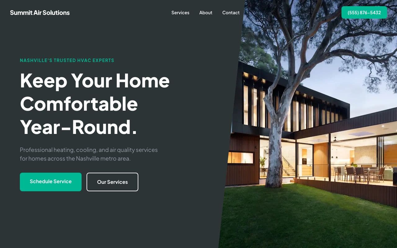 SUMMIT AIR SOLUTIONS - HVAC contractor website